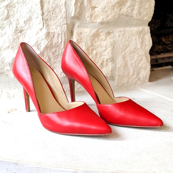 Vince Camuto Shoes - Vince Camuto Airmosah Red Leather Stiletto Heel